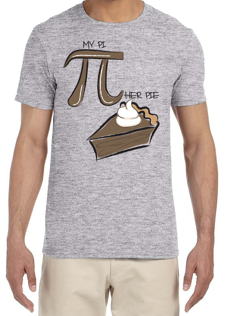 My Pi Is Mathematical Her Pie Is Chocolate Men's Funny Math Teacher's Shirt