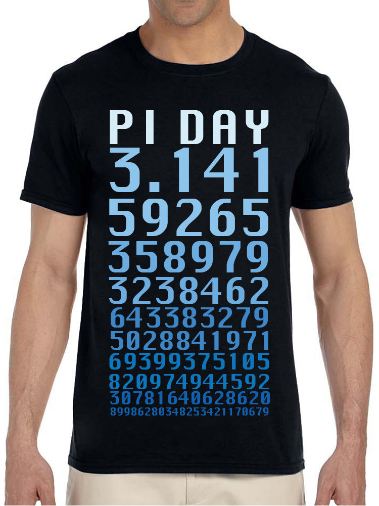 Pi Day Shirt Longest Day Of The Year Men's Funny Math Teacher's Nerd Geek Ring-Spun Fabric T-Shirt Tee