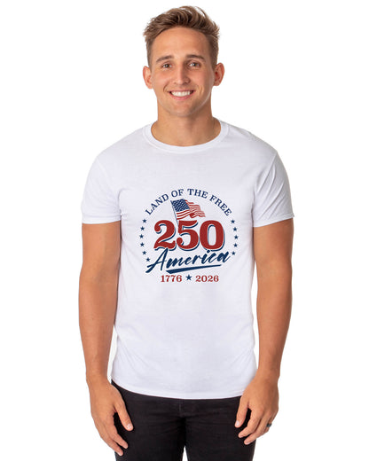 PJammy USA T-Shirt Men's Land Of The Free Short Sleeve Tee