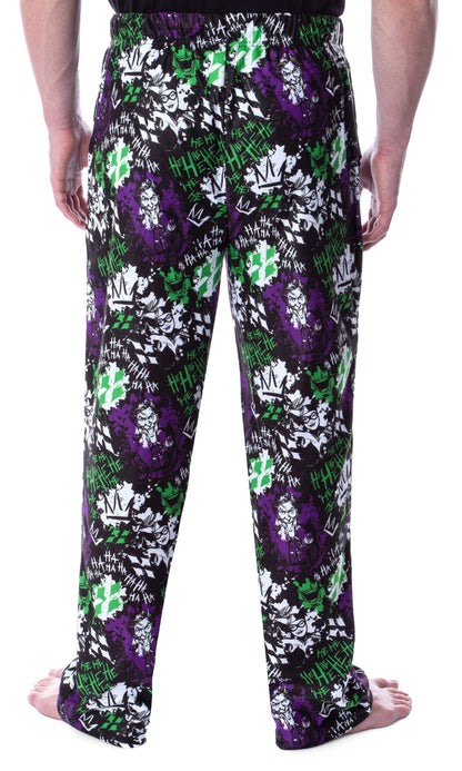 DC Comics Men's Classic The Joker And Harley Quinn Lounge Pajama Pants (S)