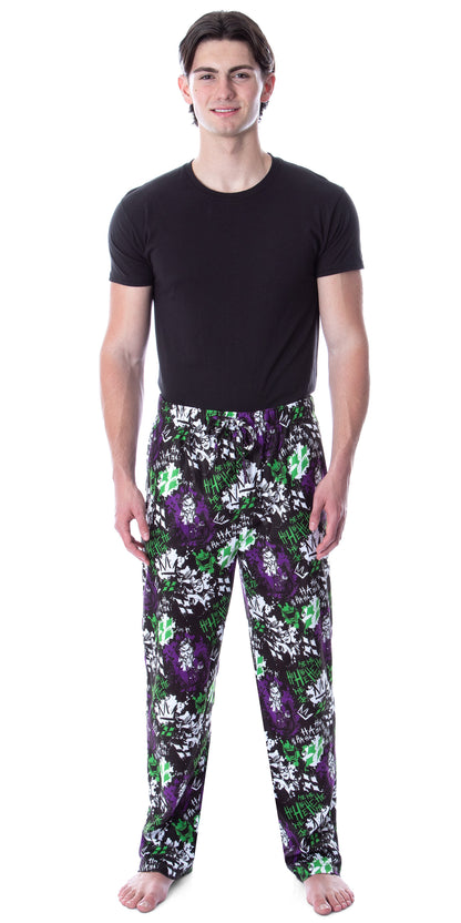 DC Comics Men's Classic The Joker And Harley Quinn Lounge Pajama Pants (S)