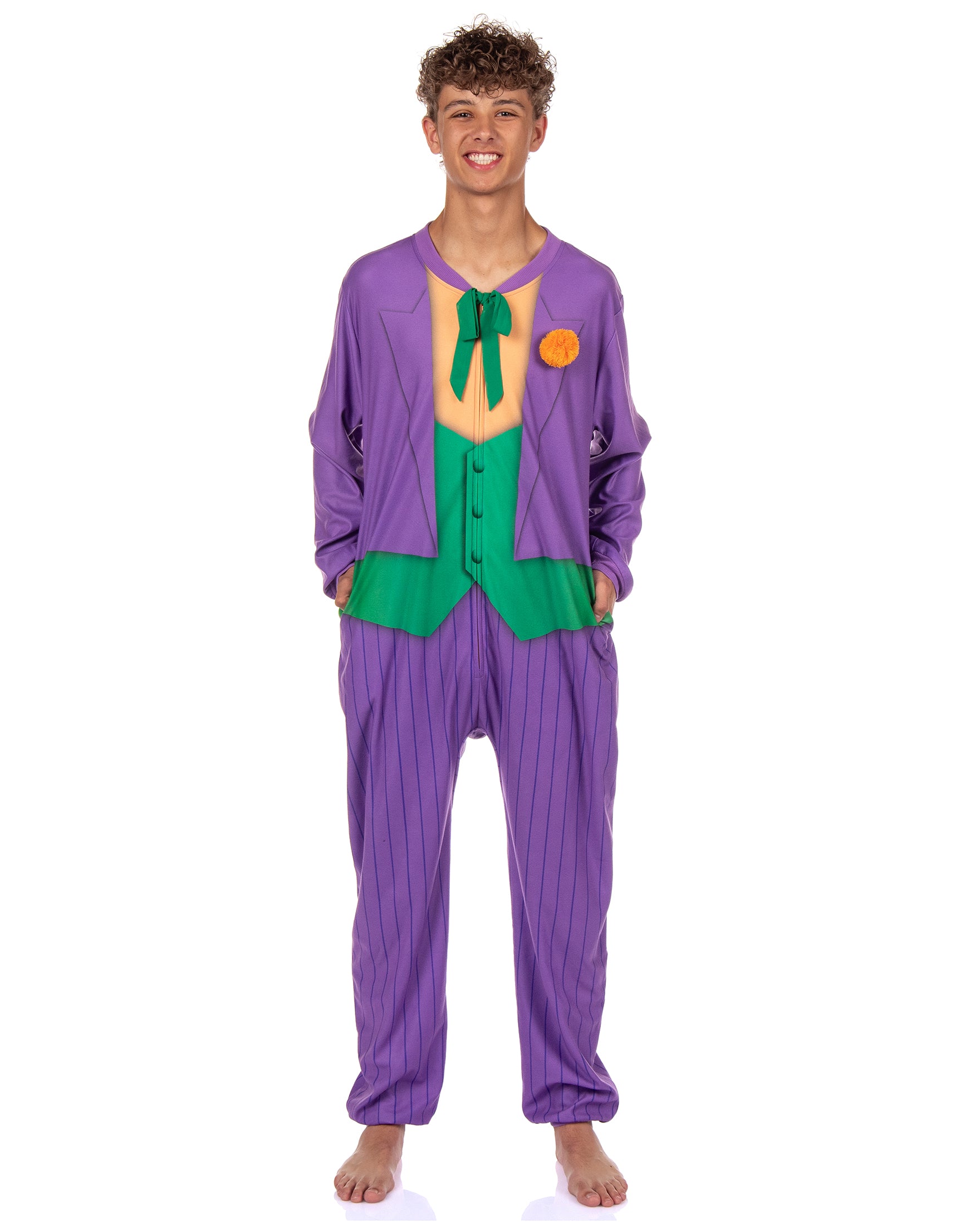 DC Comics The Joker Union Suit Adult Costume One Piece Pajama