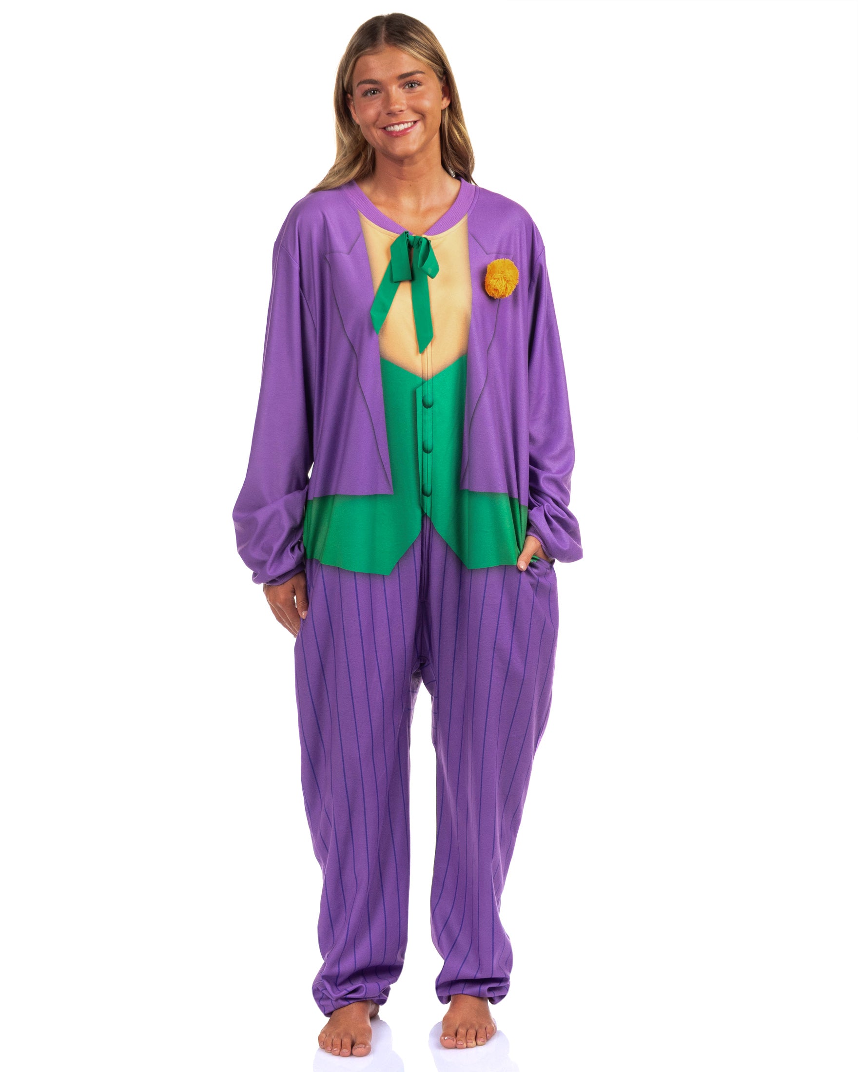DC Comics The Joker Union Suit Adult Costume One Piece Pajama