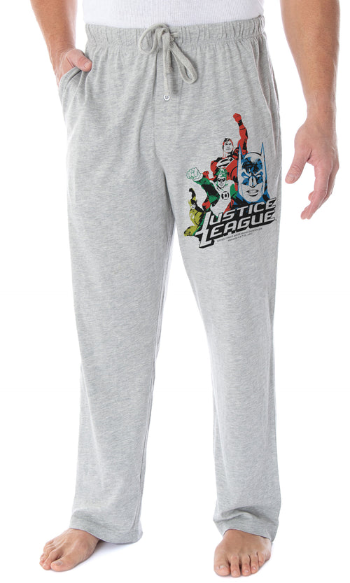 DC Comics Men's Justice League Pajama Pants Batman Superman Green Lantern The Flash Loungewear Sleep Pants