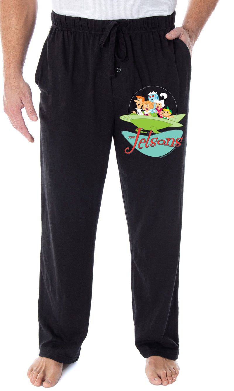 The Jetsons Men's Vintage Cartoon Characters And Logo Loungewear Pajama Pants