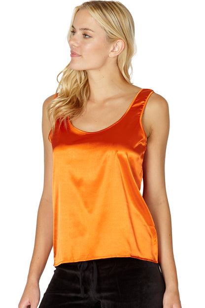 Intimo Womens Stretch Charmeuse Sleep Tank Top