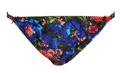 INTIMO Womens' Classic Silk String Bikini Underwear Panties (Cherry, L)