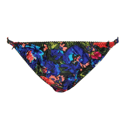 INTIMO Womens' Classic Silk String Bikini Underwear Panties (Cherry, L)