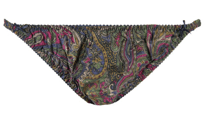 INTIMO Womens' Classic Silk String Bikini Underwear Panties (Cherry, L)