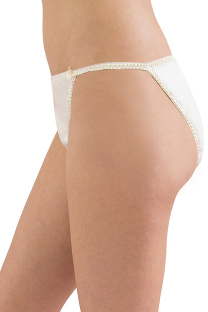 INTIMO Womens Classic Silk String Bikini Underwear