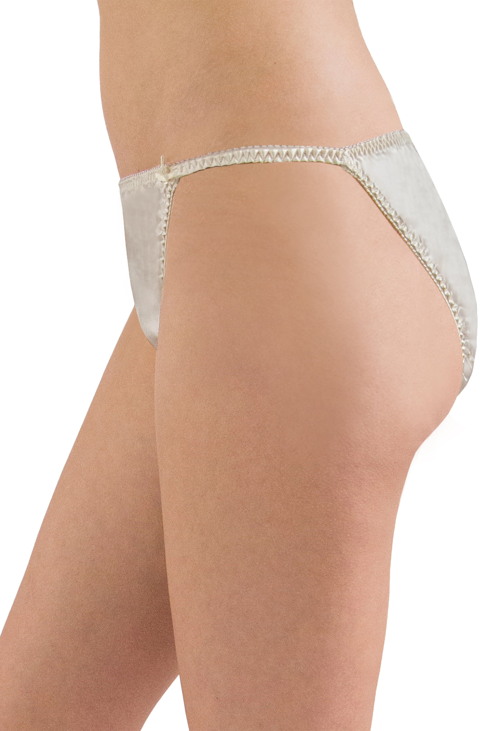 INTIMO Womens Classic Silk String Bikini Underwear