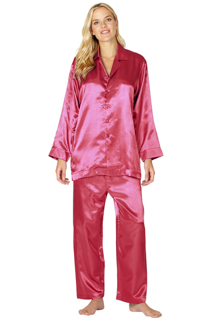 Intimo Womens Poly Charmeuse Pajama Set