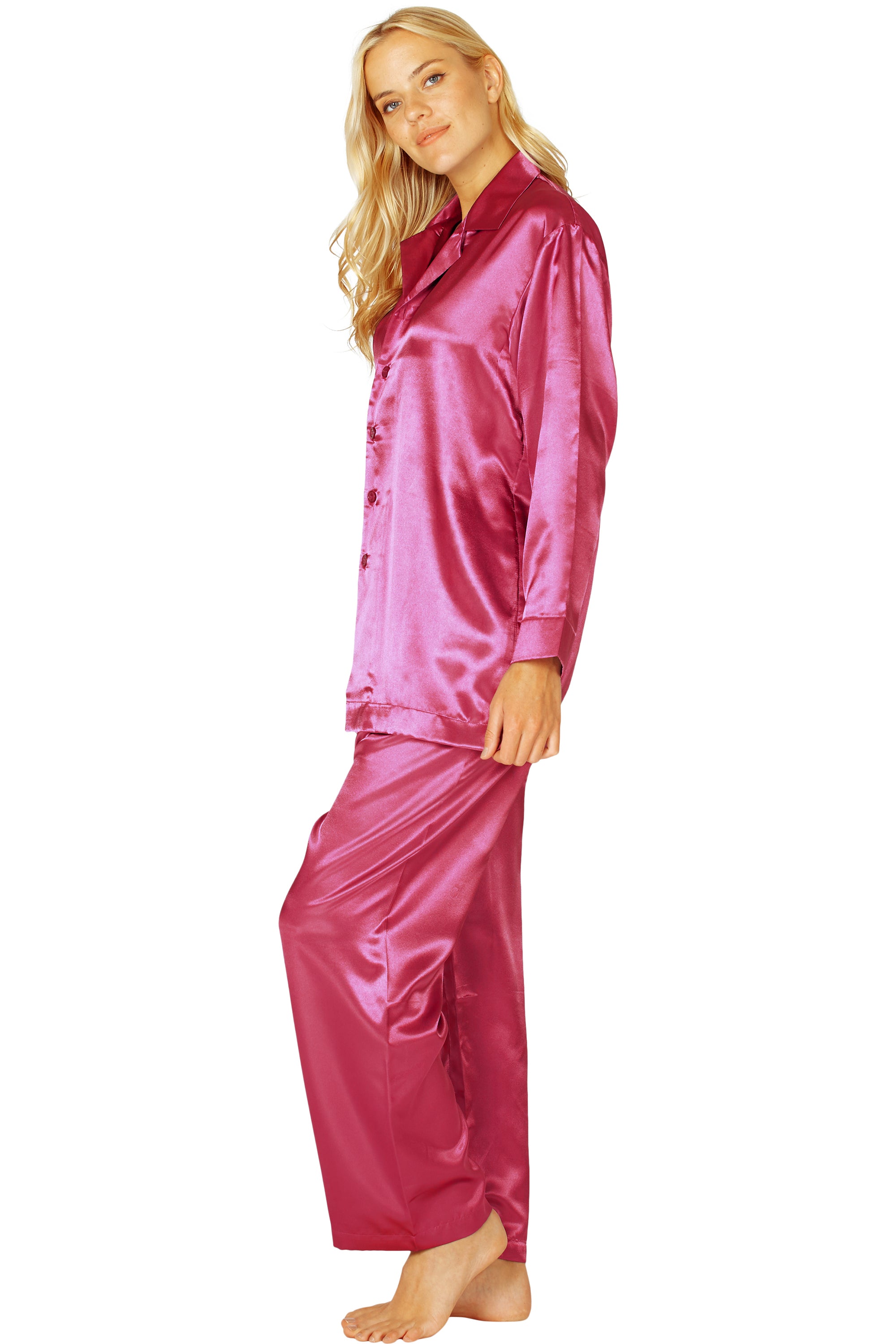 Intimo Womens Poly Charmeuse Pajama Set