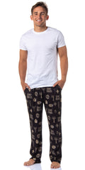 The Lord Of The Rings Mens' Tossed Print Movie Film Title Logo Pajama Pants