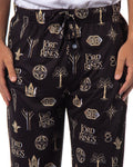 The Lord Of The Rings Mens' Tossed Print Movie Film Title Logo Pajama Pants