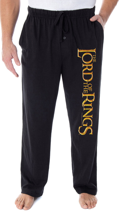 The Lord of the Rings Men's Film Trilogy Logo Sleepwear Lounge Bottoms Pajama Pants