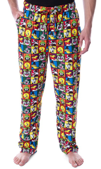 Looney Tunes Men's Character Grid Allover Print Sleep Lounge Pajama Pants