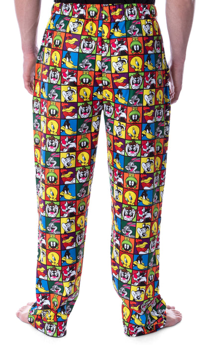 Looney Tunes Men's Character Grid Allover Print Sleep Lounge Pajama Pants (S)
