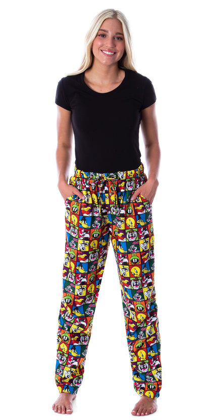 Looney Tunes Men's Character Grid Allover Print Sleep Lounge Pajama Pants