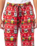 Looney Tunes Womens' Christmas Character Santa Bugs Bunny Taz Daffy Tweety Sleep Pajama Pants