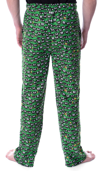 Looney Tunes Men's Marvin The Martian Allover Character Head Lounge Sleep Pajama Pants