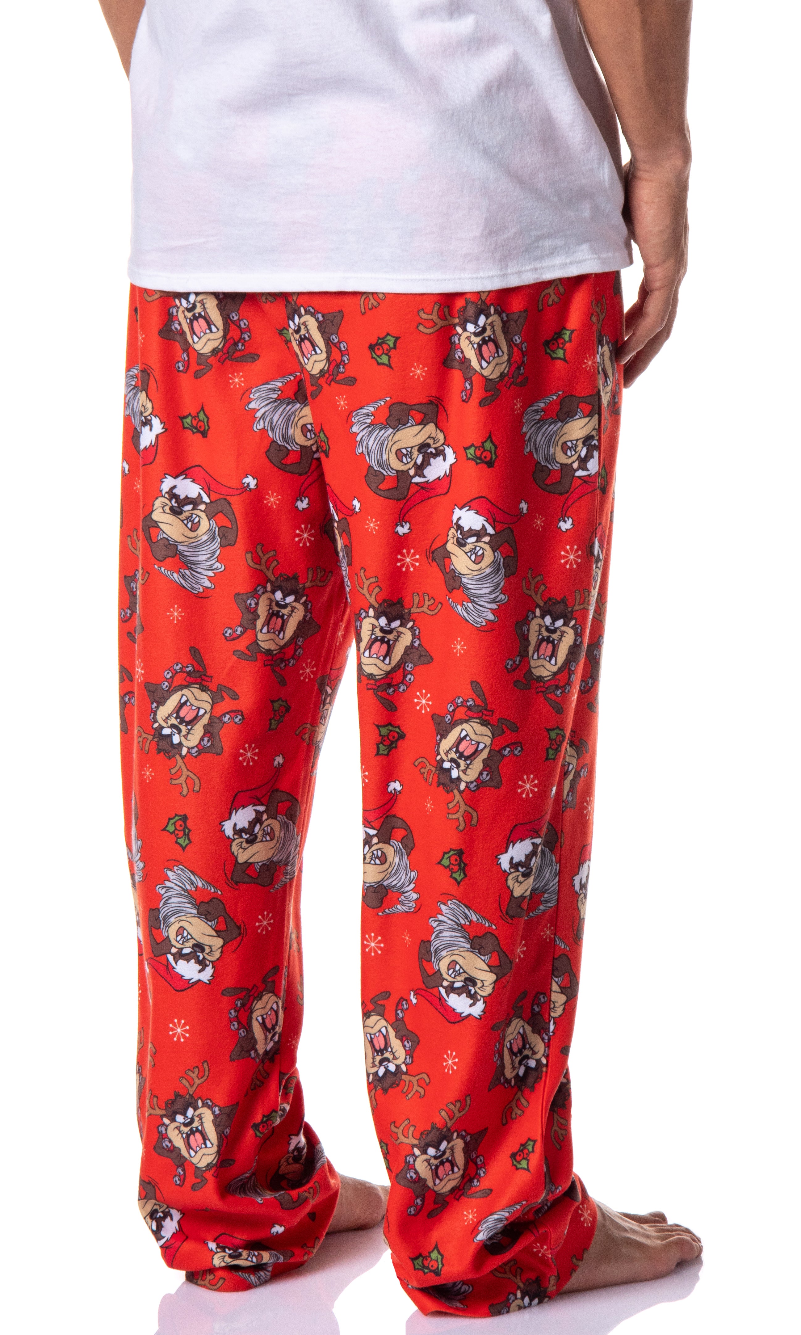 Looney Tunes Mens' Christmas Character Tasmanian Devil Sleep Pajama Pants (XXL)