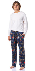 Looney Tunes Men's Wile E. Coyote Tossed Print Sleep Pajama Pants For Adults