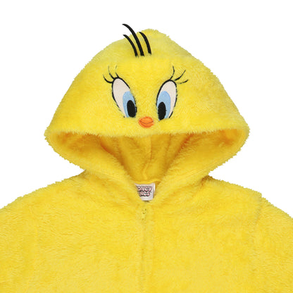Looney Tunes Union Suit Toddler Tweety Bird Kigurumi Full Zip Pajamas (6)