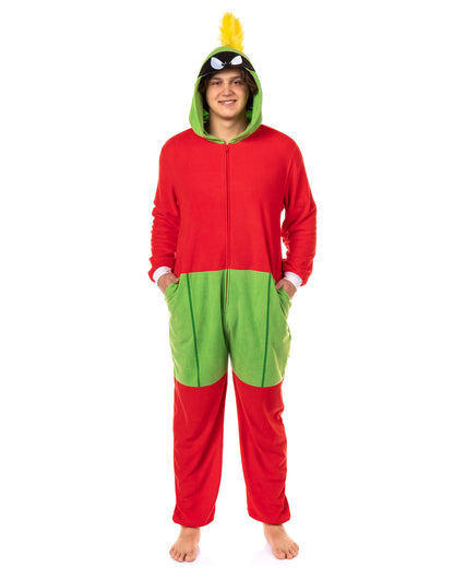 Looney Tunes Men's Marvin the Martian Union Suit Costume Pajama (S/M)
