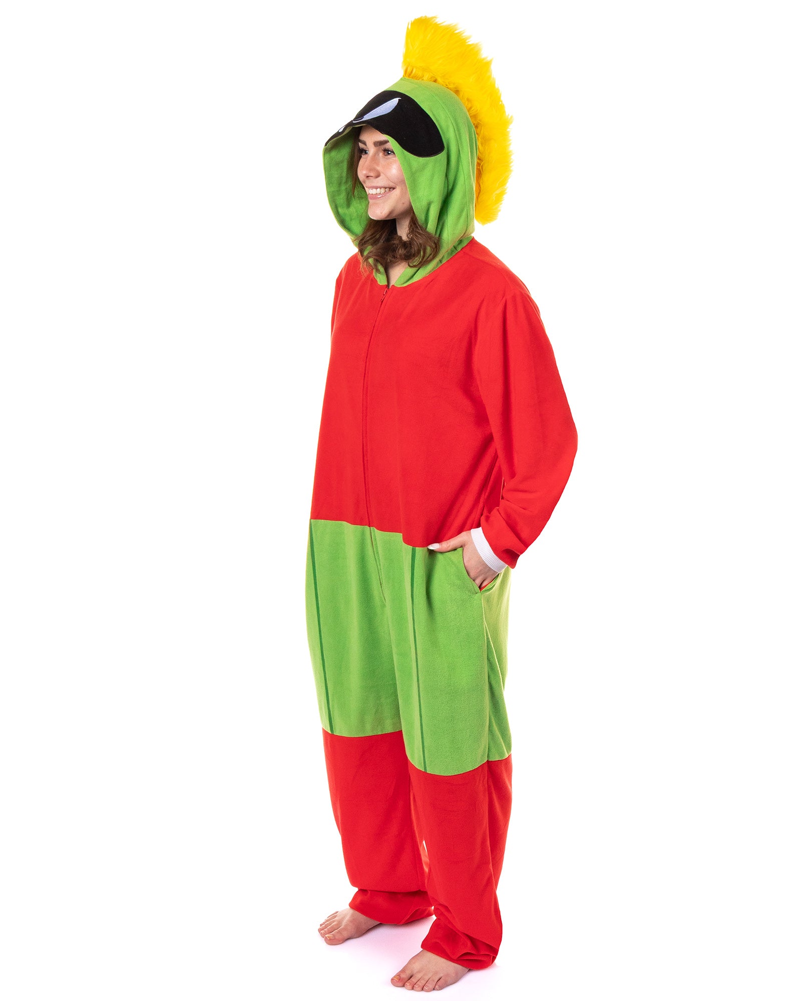 Looney Tunes Men's Marvin the Martian Union Suit Costume Pajama (S/M)