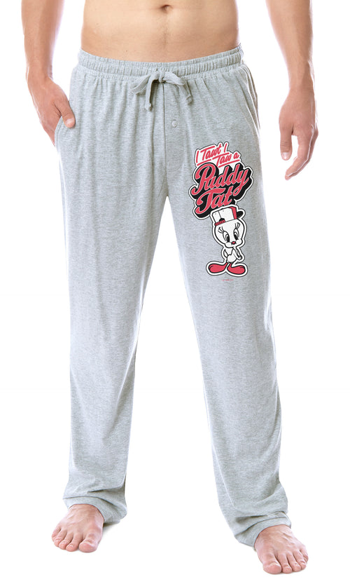 Looney Tunes Mens' Tweety Bird Puddy Tat Character Sleep Pajama Pants