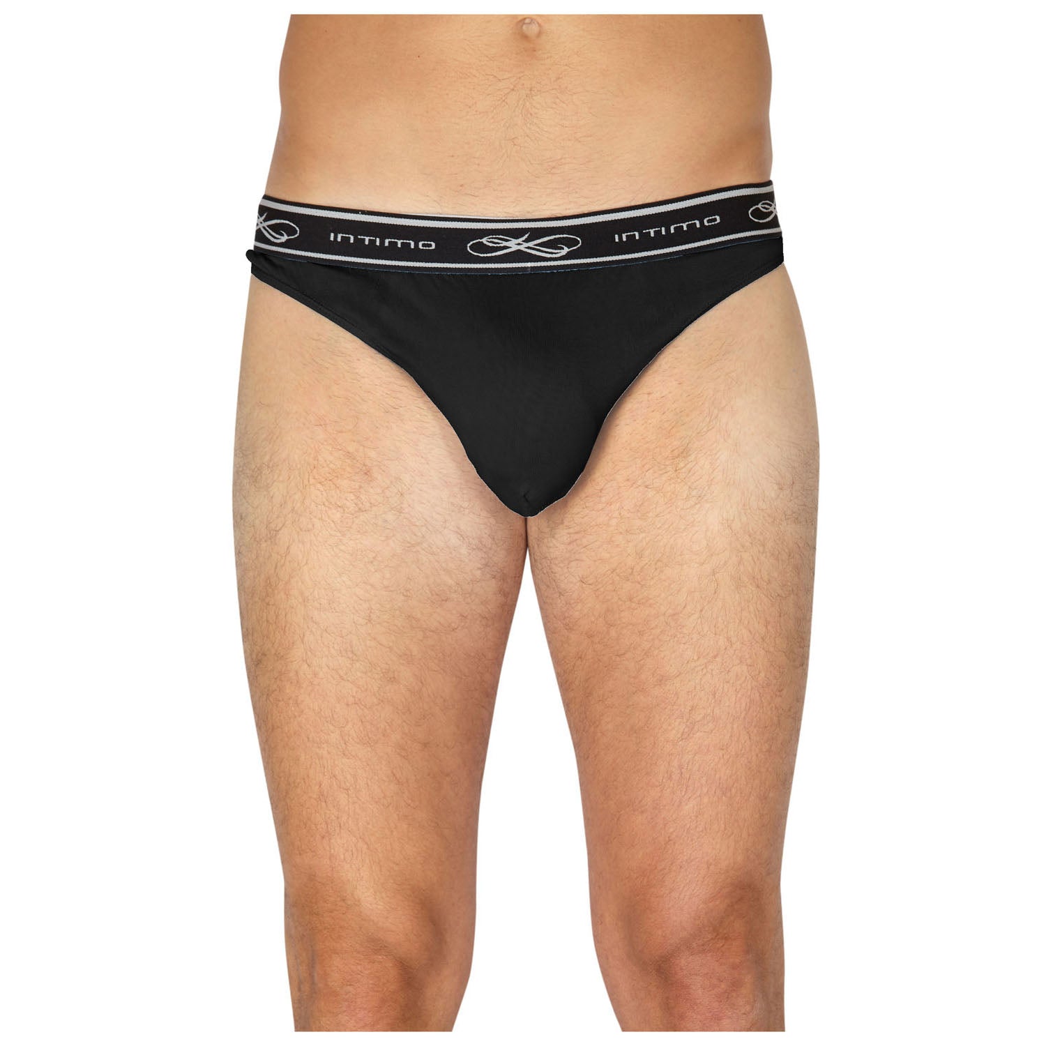 Intimo Mens Exposed Elastic Silk Thong Underwear