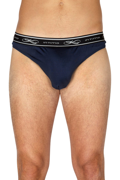 Intimo Mens Exposed Elastic Silk Thong Underwear