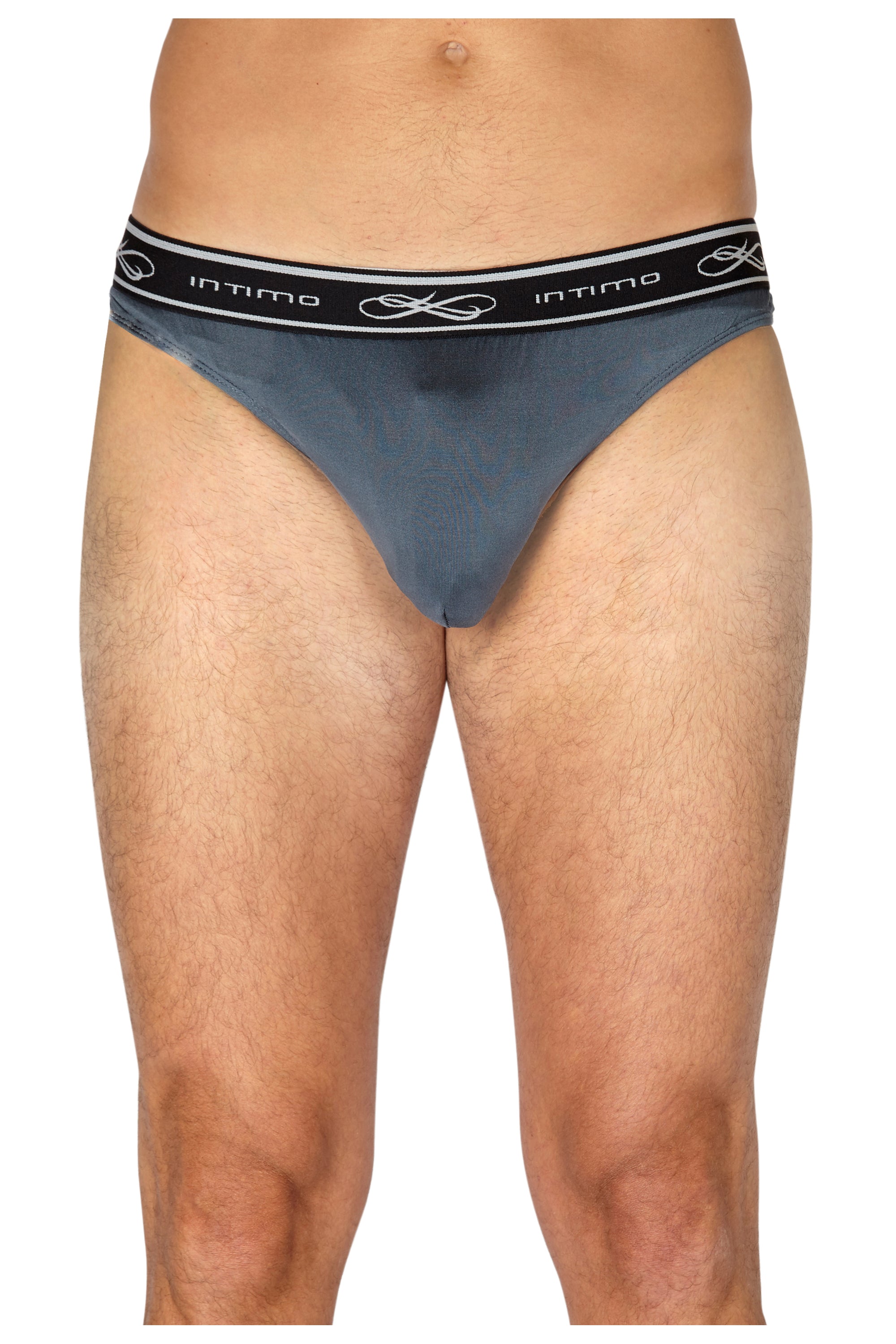Intimo Mens Exposed Elastic Silk Thong Underwear