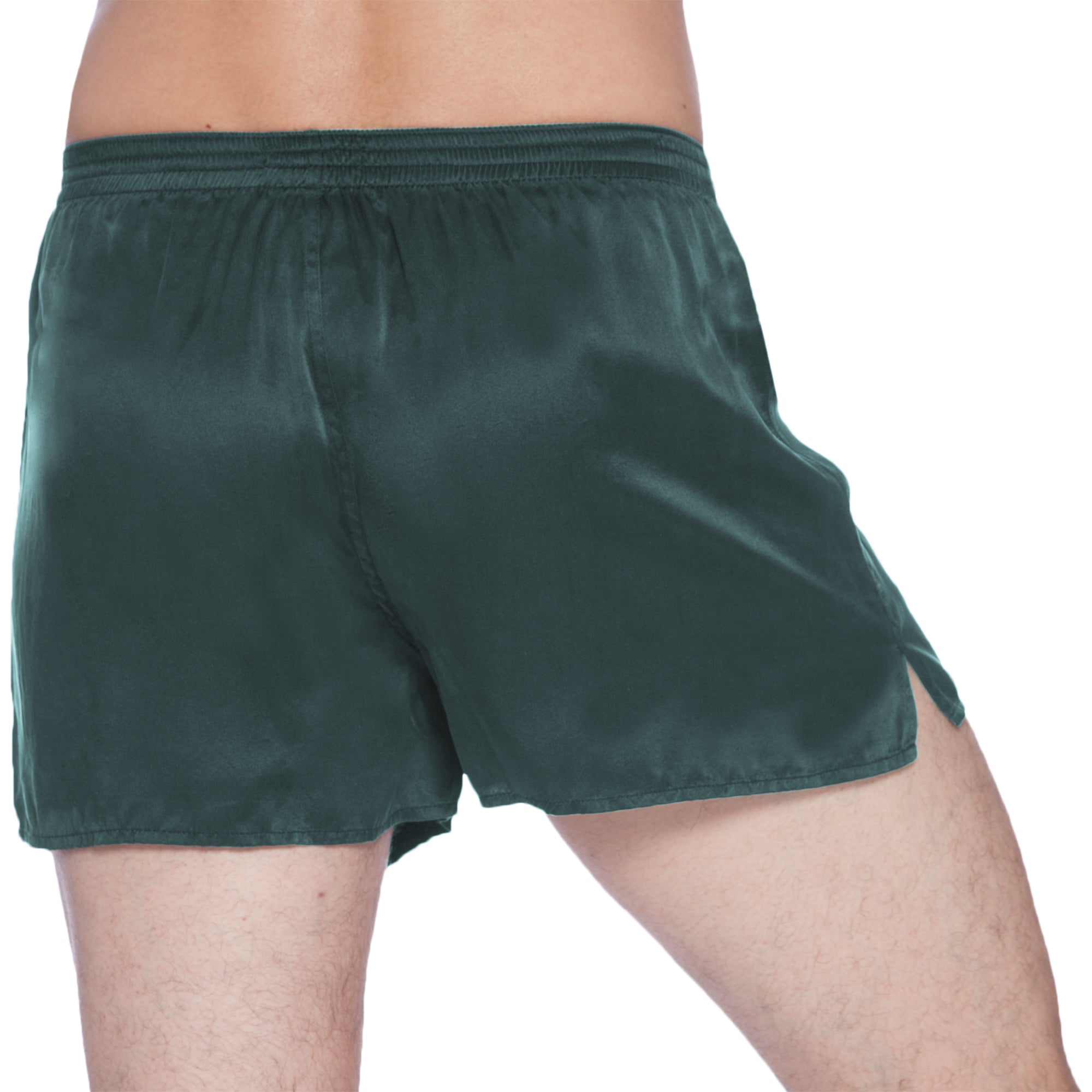Intimo Mens Classic Silk Boxers, Forest, Small