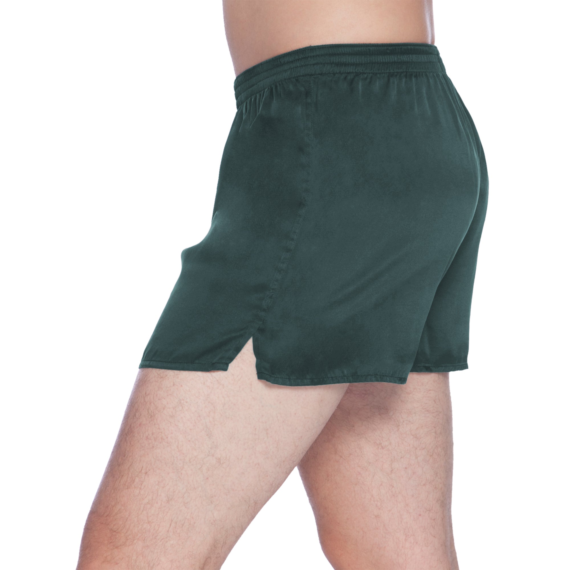 Intimo Mens Classic Silk Boxers, Forest, Small