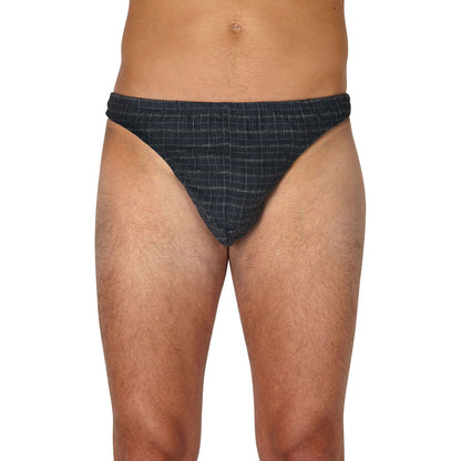 INTIMO Mens Plaid Pattern Flannel Thong Underwear