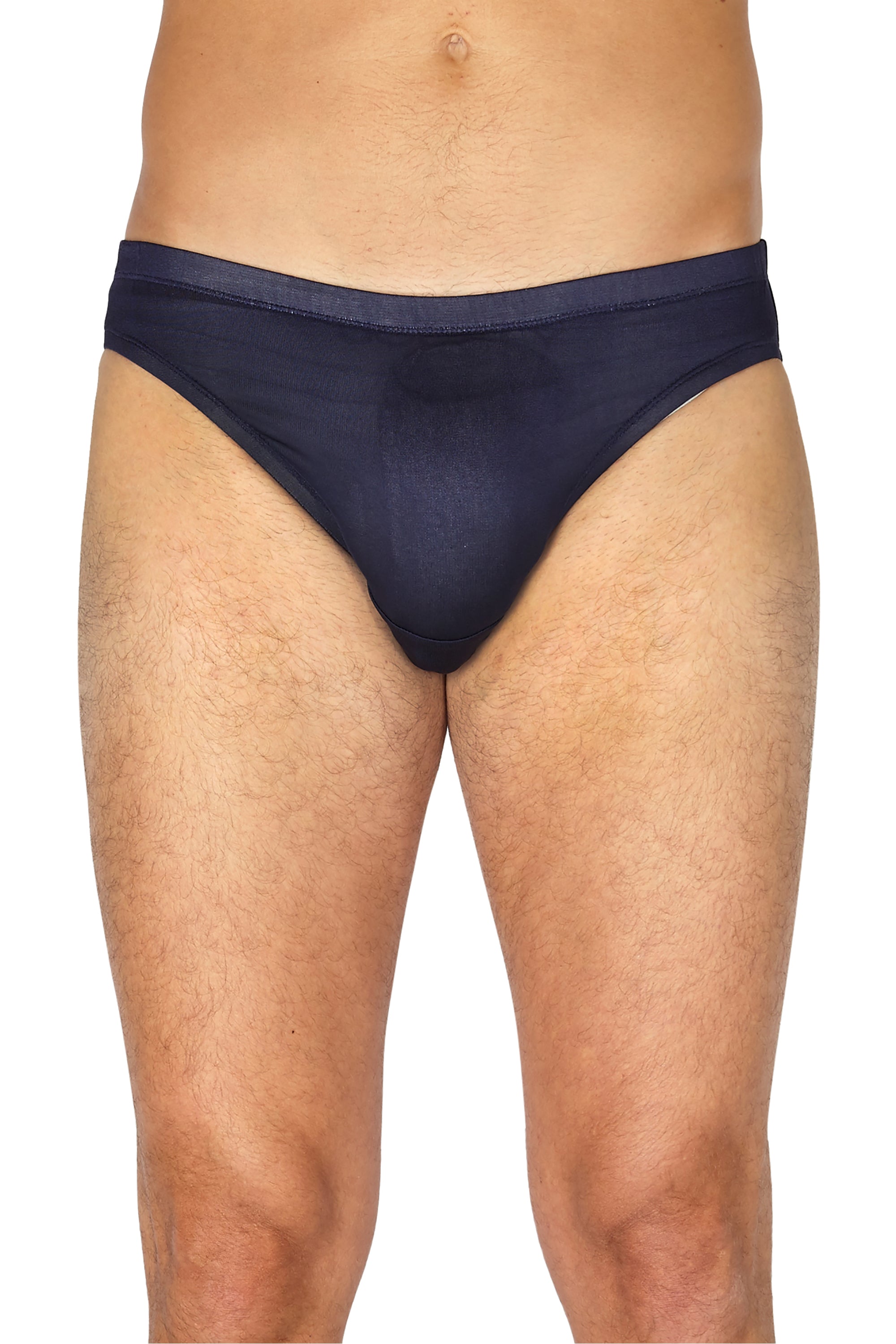 Intimo Mens Classic Silk Knit Low Rise Bikini Brief Underwear