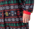 Marvel Adult Unisex Superhero Trio Ugly Sweater Allover Print One Piece Pajama Union Suit