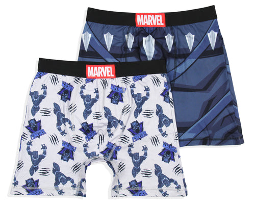 Marvel Mens' 2 Pack Black Panther Costume Boxers Underwear Boxer Briefs