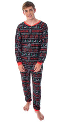 Marvel Men's Deadpool Costume Holiday Themed Union Suit Pajama Outfit