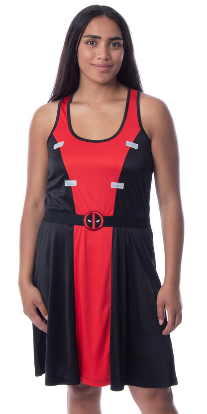 Womens' Deadpool Classic Costume Racerback Nightgown Pajama Dress