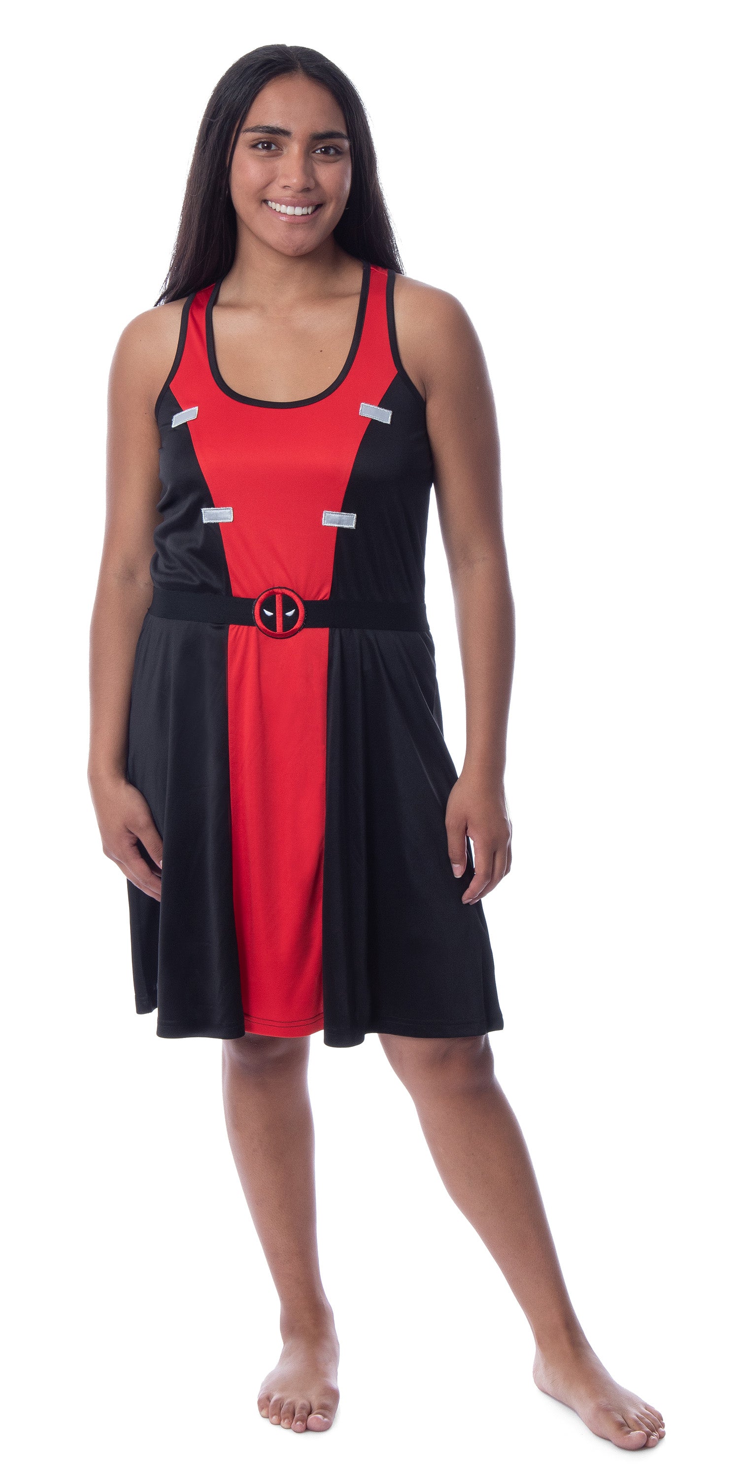 Womens' Deadpool Classic Costume Racerback Nightgown Pajama Dress