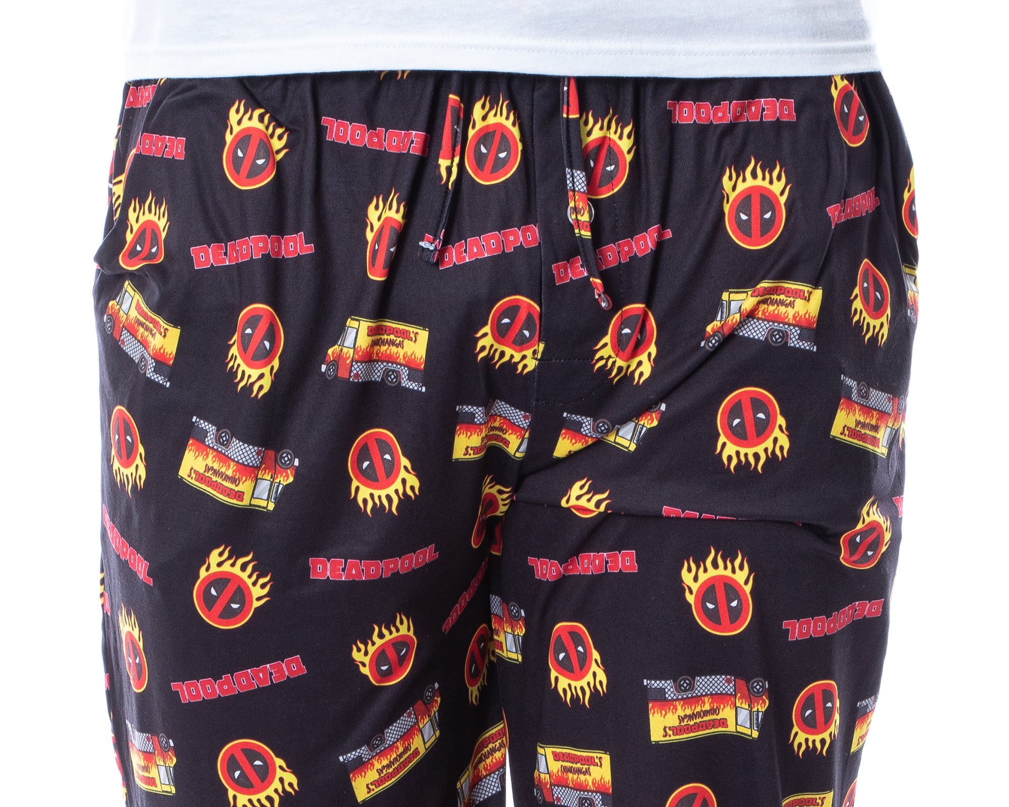 Marvel Mens' Deadpool Chimichangas Food Truck  Sleep Pajama Pants