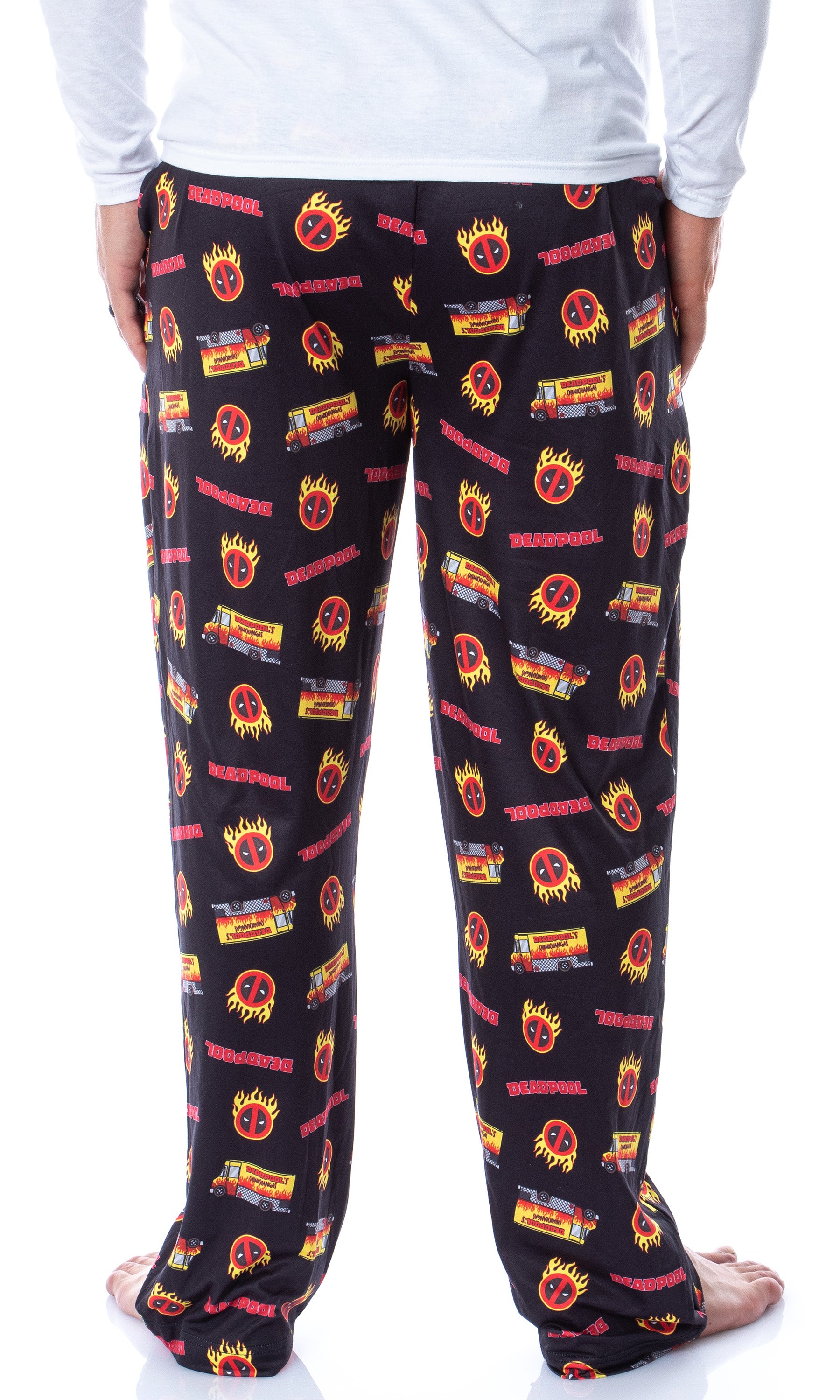 Marvel Mens' Deadpool Chimichangas Food Truck  Sleep Pajama Pants
