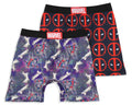 Marvel Mens' 2 Pack Deadpool Cat Symbol Boxers Underwear Boxer Briefs
