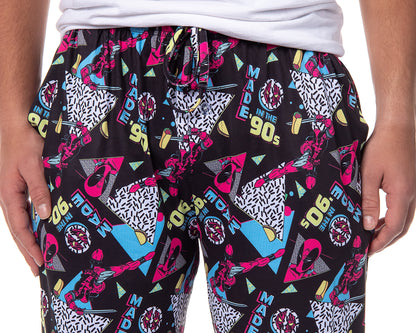 Marvel Comics Mens' Deadpool Retro Made In The '90s Sleep Pajama Pants