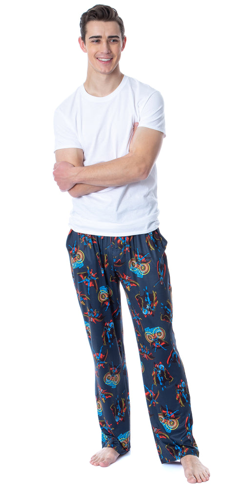 Marvel Mens' Classic Doctor Strange Comic Tossed Print Pajama Pants