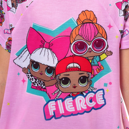 LOL Surprise Pajamas Girl's Diva Neon QT MC Swag Raglan Nightgown (18/20)