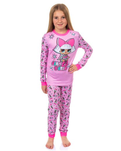 LOL Surprise Pajamas Girls' Diva Glam 4 Life Tight Fit Lounge Sleep Set